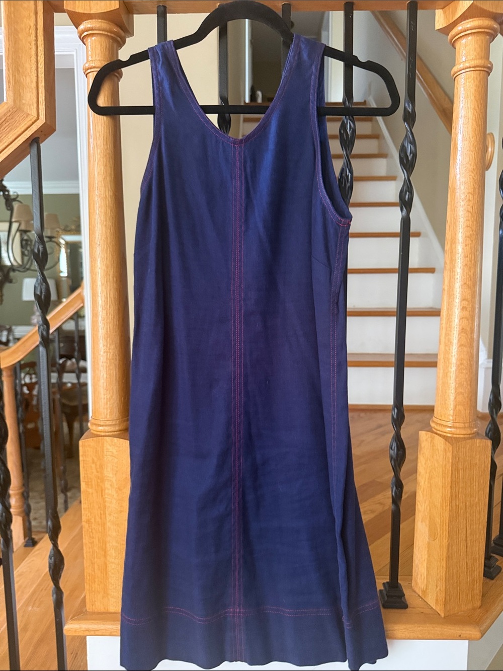 Women's Sleeveless Navy Shift Dress